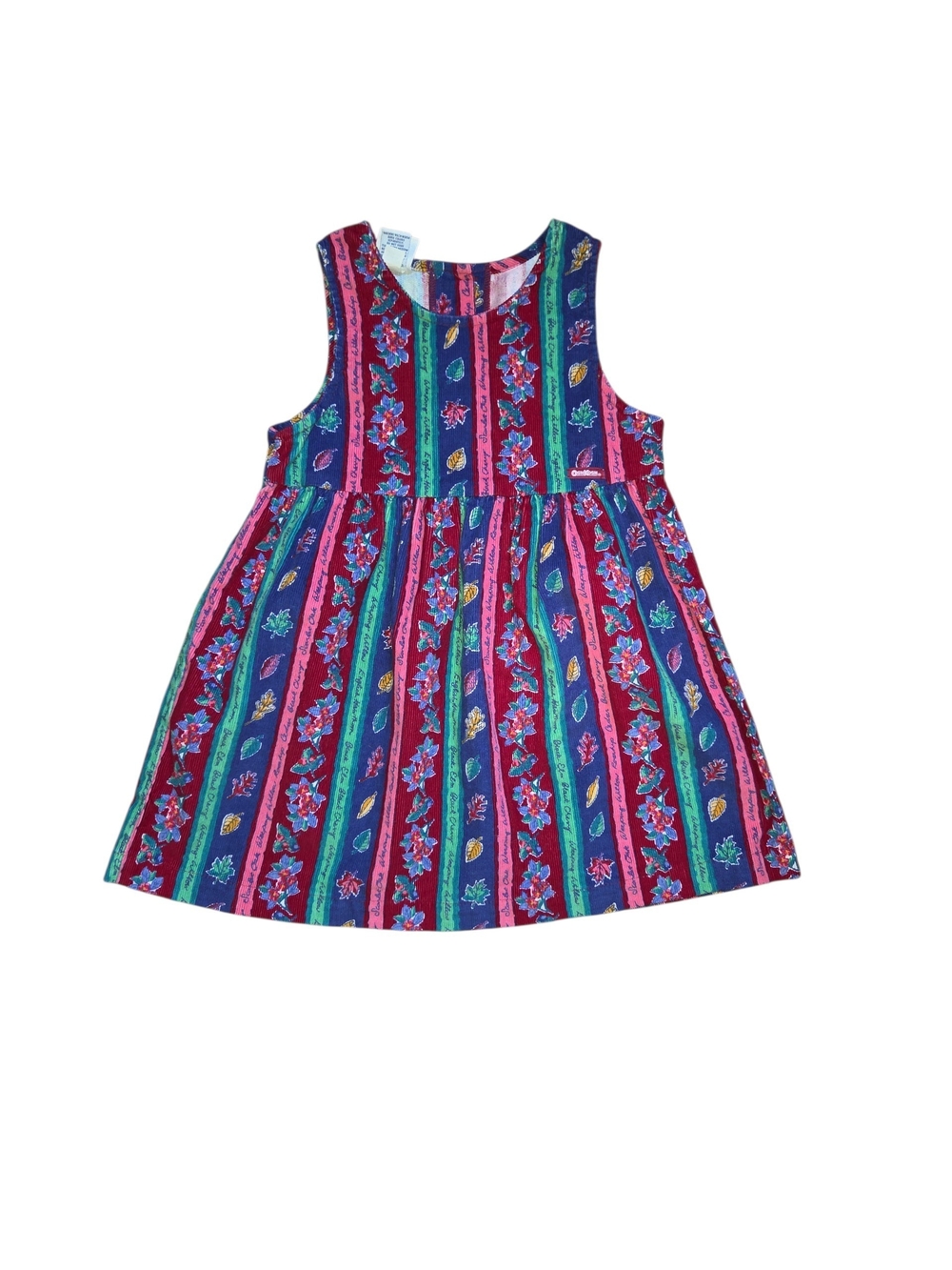 OshKosh B'gosh.  Sleeveless Corduroy  Stripe Kids Dress - Multicolor.